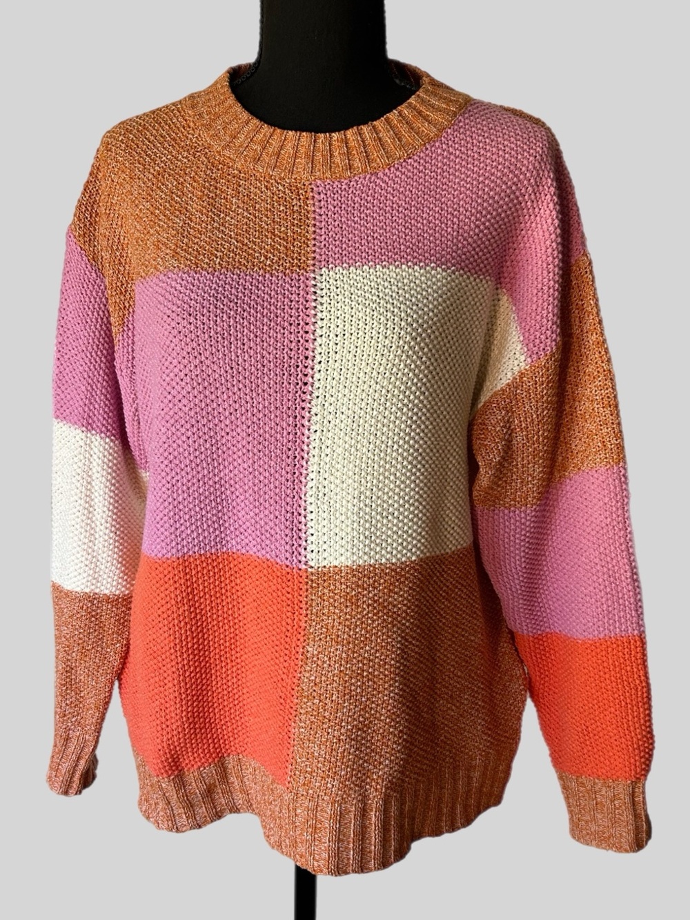 Bibi colorblock crew neck sweater